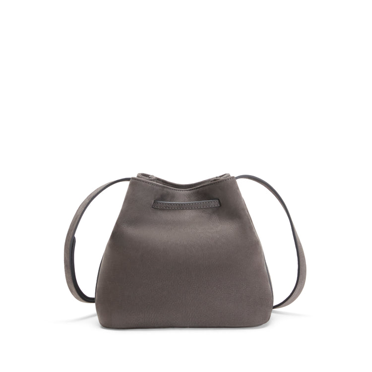 Bolso bombonera de nobuk antracita
