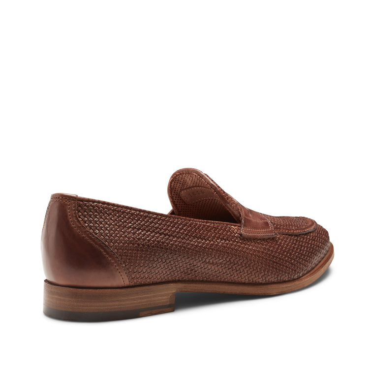 Mocasín de piel trenzada para hombre