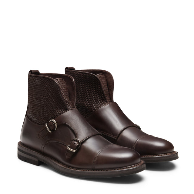 Knöchelhoher Schuh aus Leder