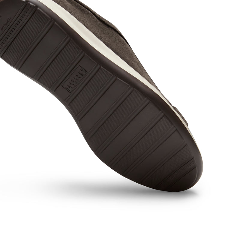 Sneaker in suede da uomo antracite