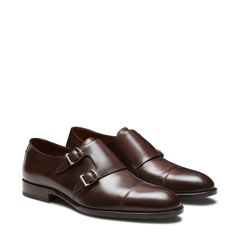 Derby doppia fibbia in pelle