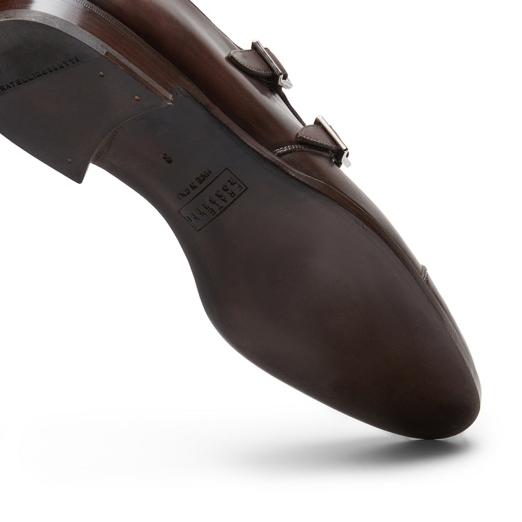 Derby doppia fibbia in pelle