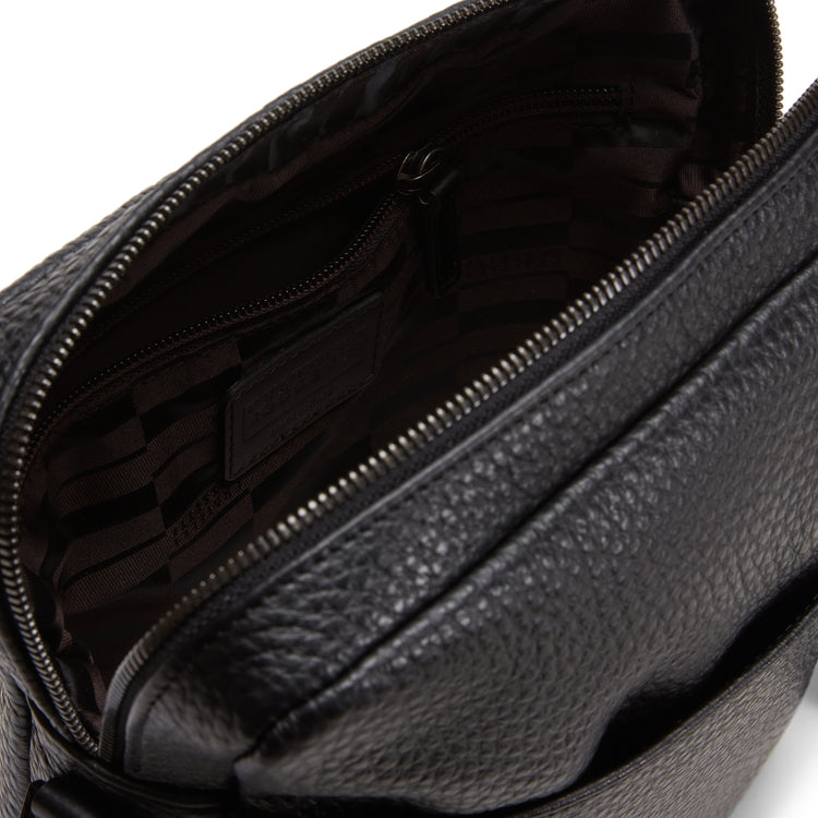 Bolso messenger de piel para hombre