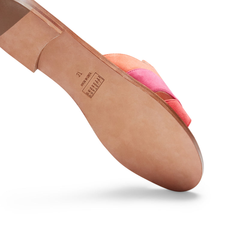 Sandalo in pelle scamosciata