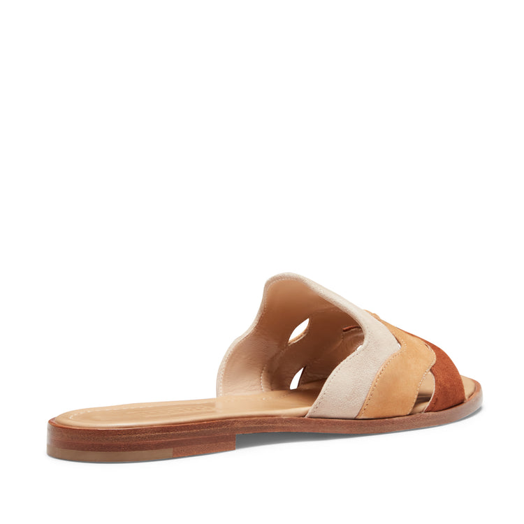 Sandalo in pelle scamosciata