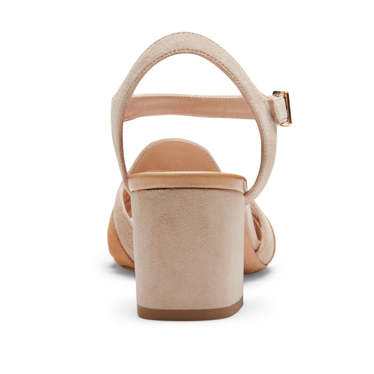 Sandalo in pelle scamosciata