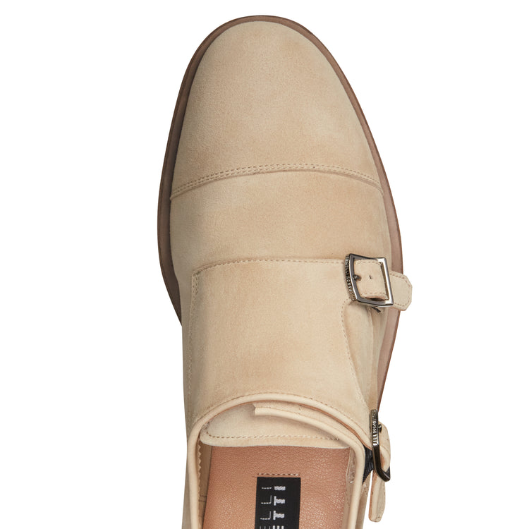 Derby doppia fibbia in suede