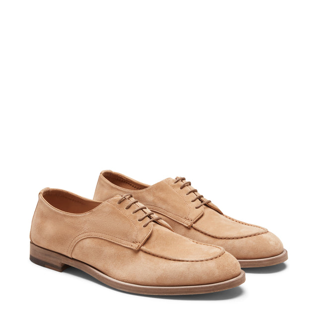 Derby-Schnürschuh aus Veloursleder