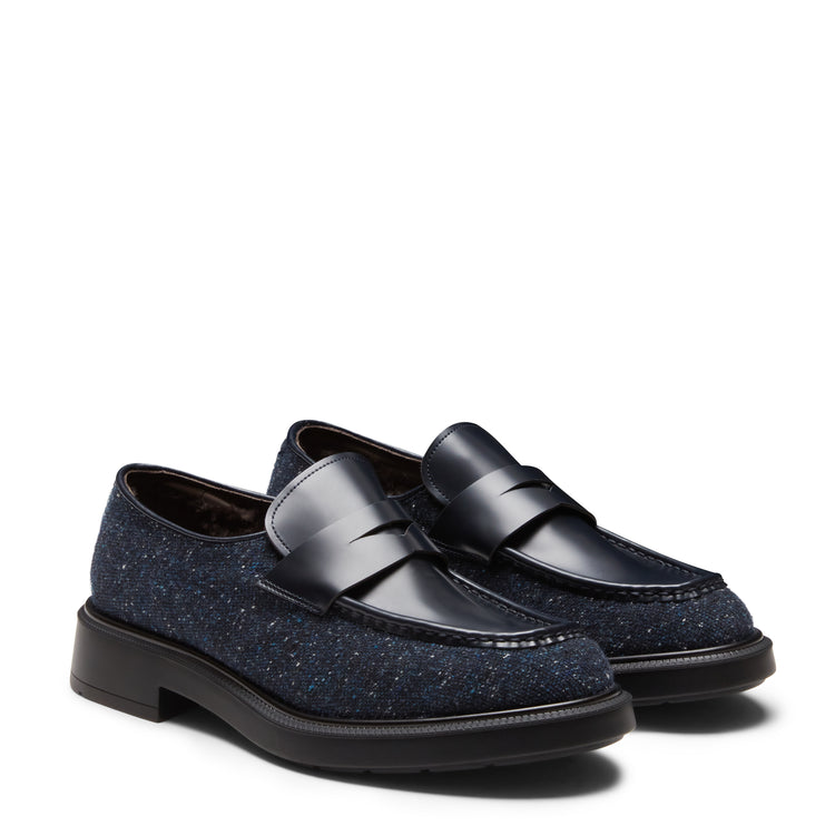 Women’s leather and fabric loafer