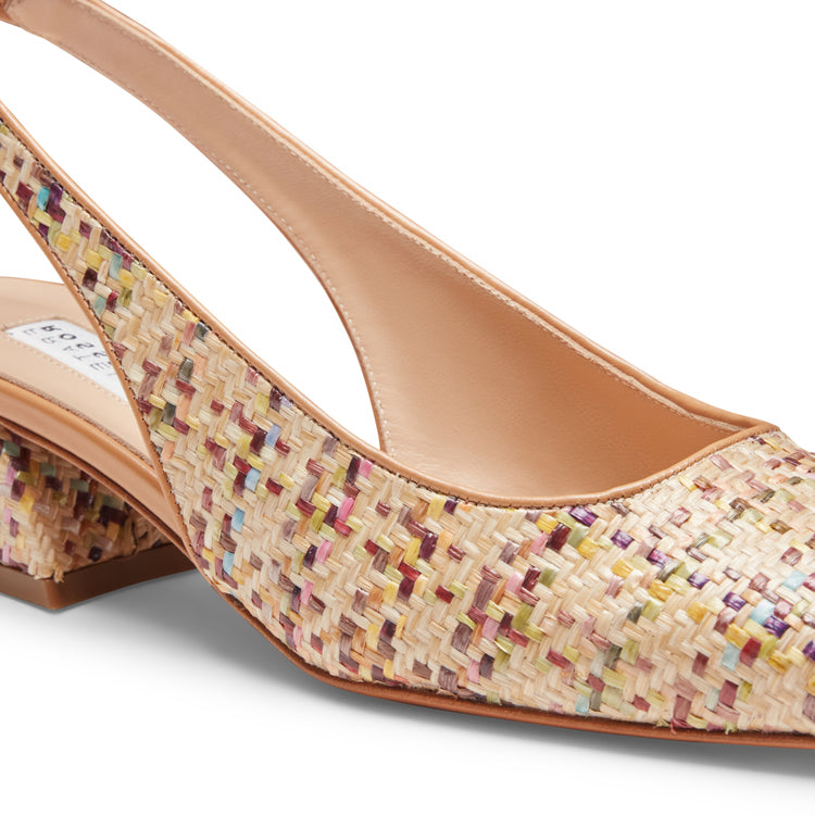 Sandalo sling back in tessuto