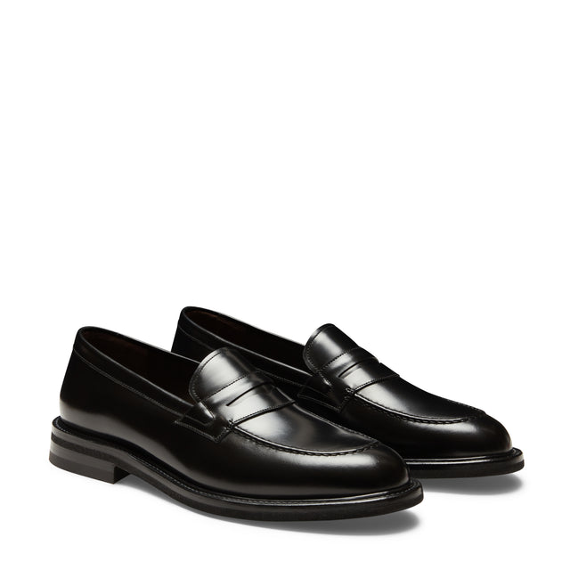Schwarzer Herrenloafer aus Leder