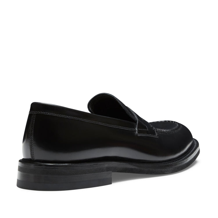 Mocassino nero in pelle da uomo