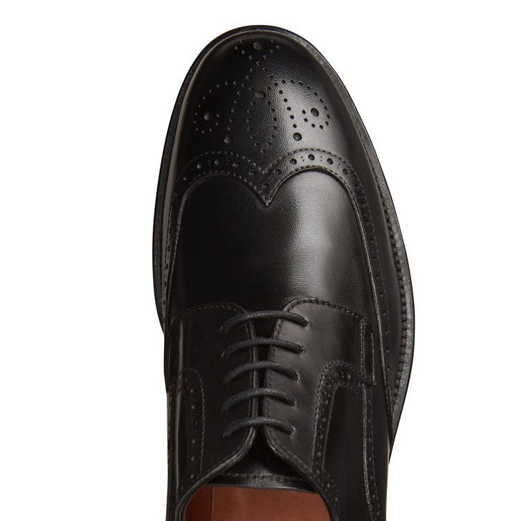 Stringata Derby brogue in pelle