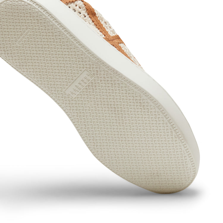 Sneaker in tessuto e pelle