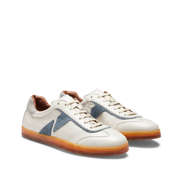 Herrensneaker aus Glatt- und Veloursleder