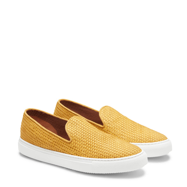 Slipper für Herren aus geflochtenem Veloursleder