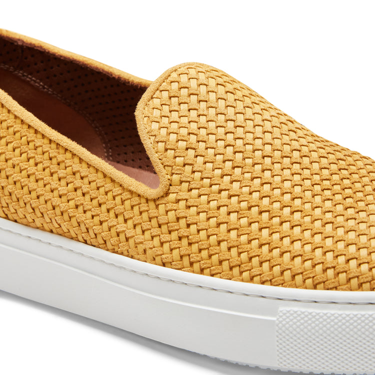 Slipper in suede intrecciato da uomo