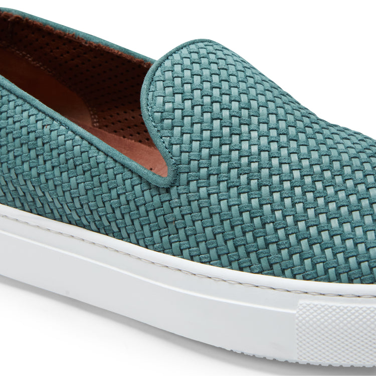 Slipper in suede intrecciato da uomo