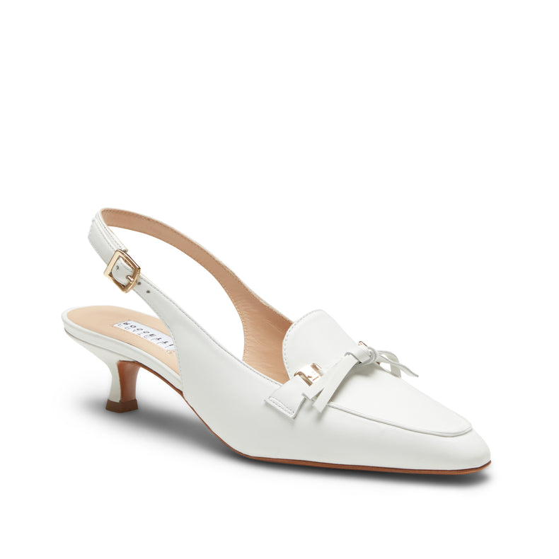 Sandalo sling back in pelle