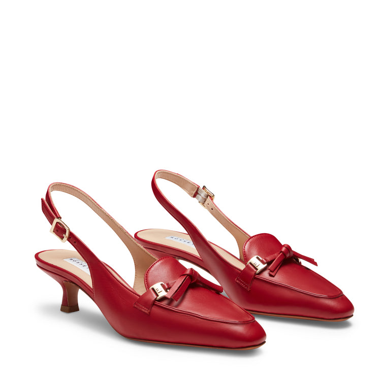 Sandalo sling back in pelle