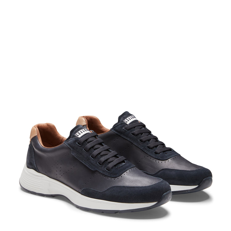 Deportiva de piel y ante para hombre