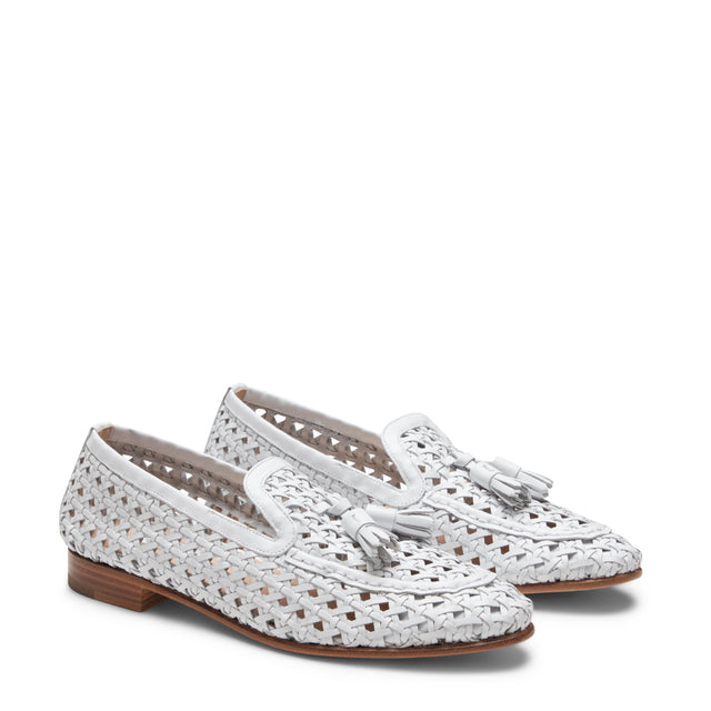 Mocasín Brera de piel trenzada para mujer