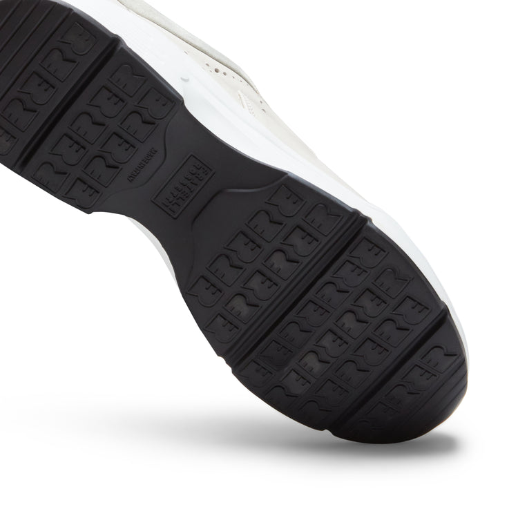Leather and suede sneaker