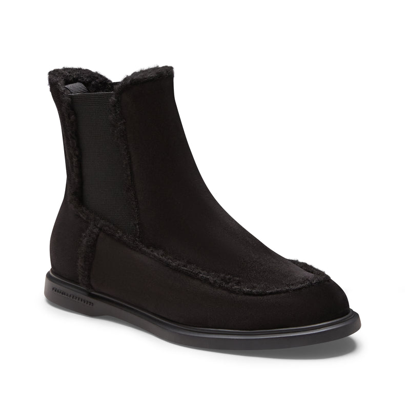 Chelsea boot in suede da donna nero