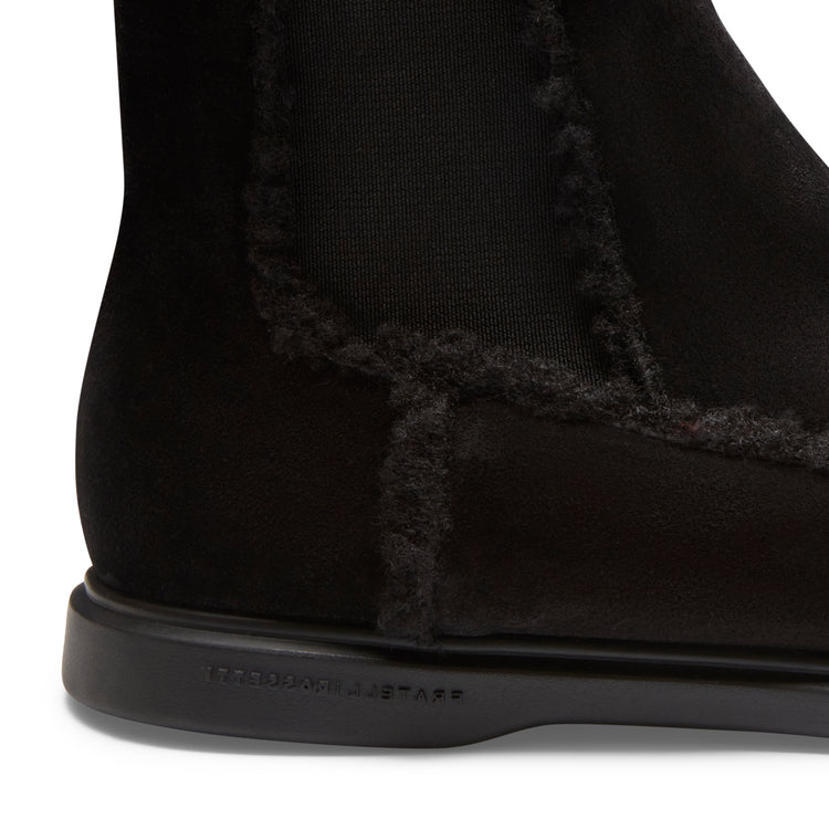 Chelsea boot in suede da donna nero