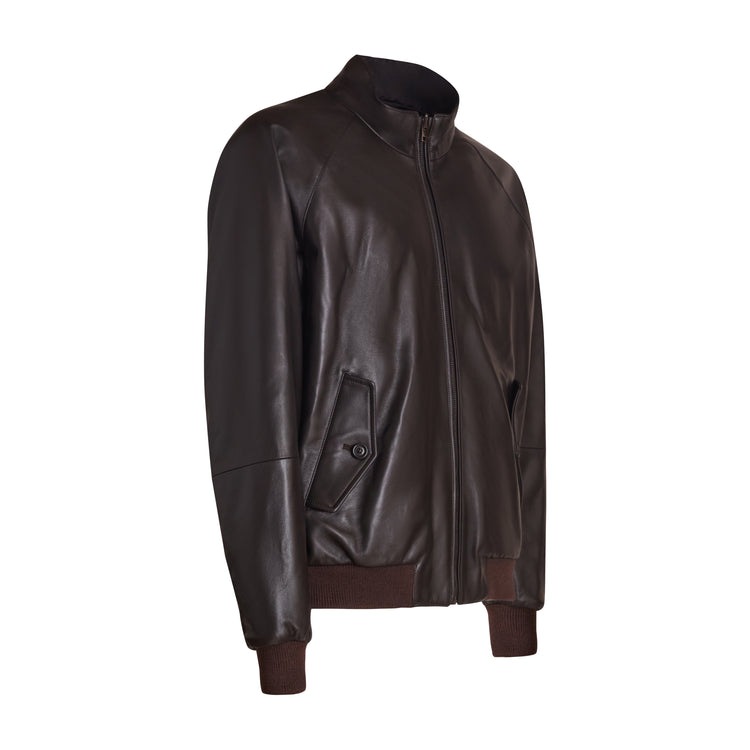 Reversible nappa leather jacket