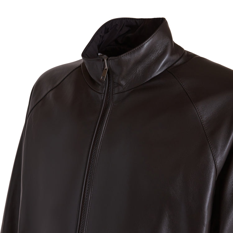 Reversible nappa leather jacket