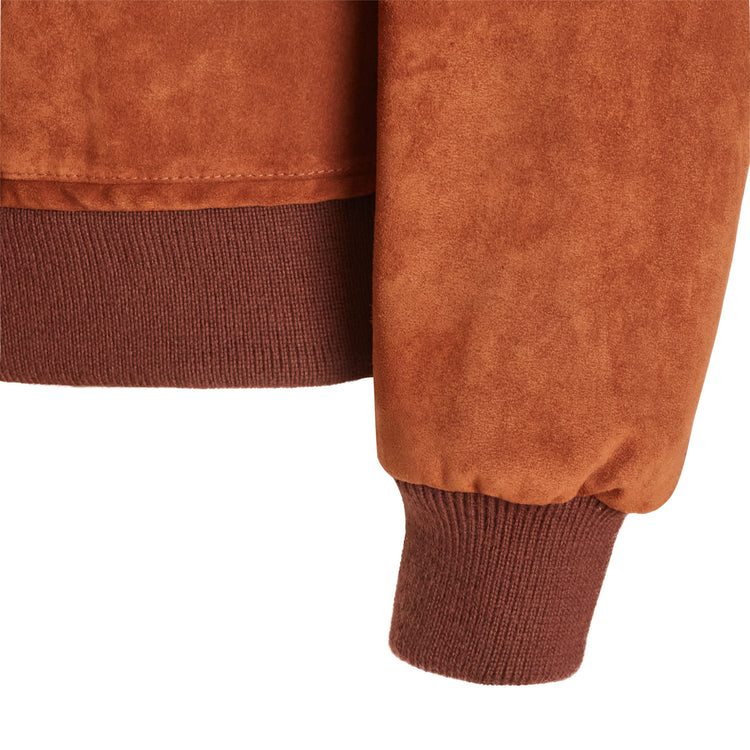 Suede bomber jacket