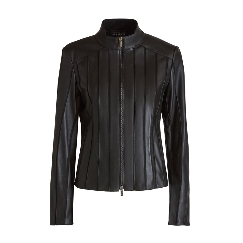 Veste en nappa et jersey