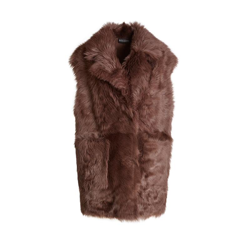 Gilet in shearling