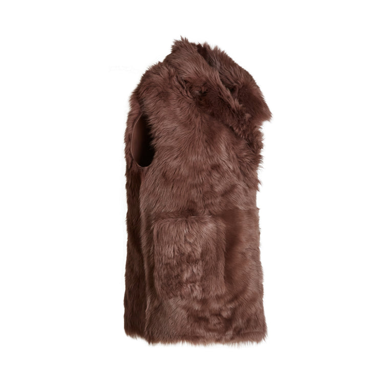 Gilet in shearling