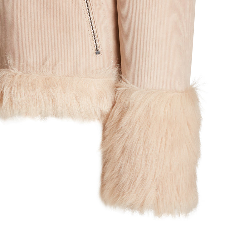 Long-hair shearling jacket
