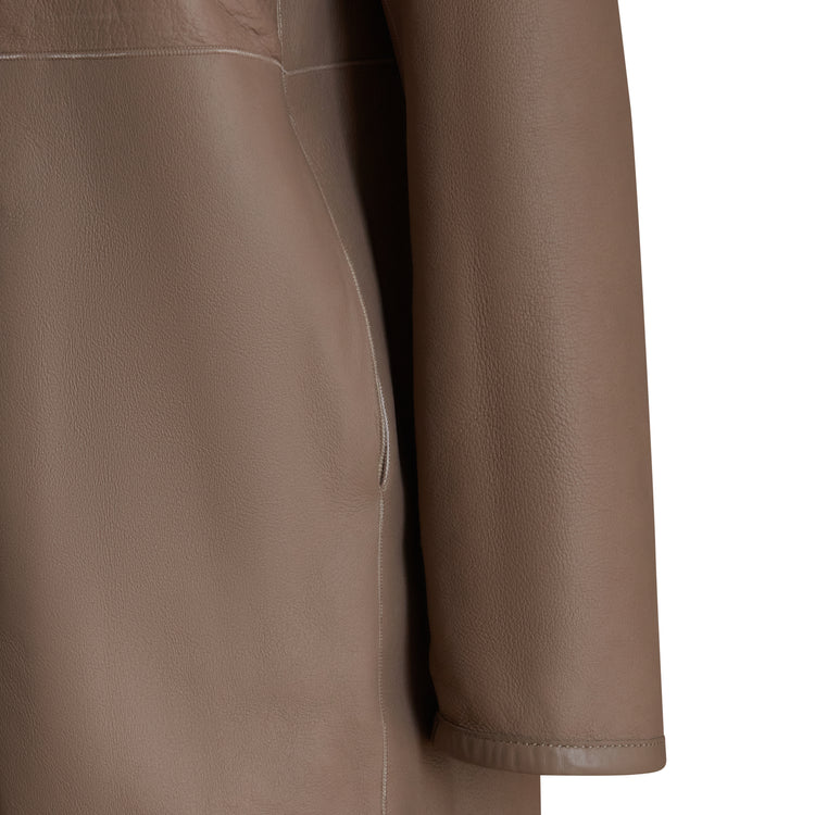 Manteau réversible en peau de mouton