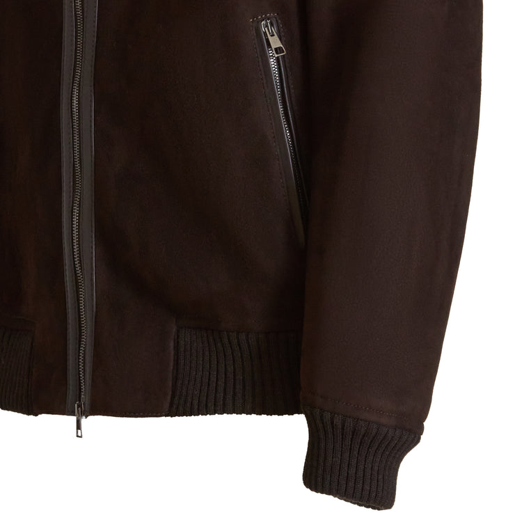 Shearling bomber jacket