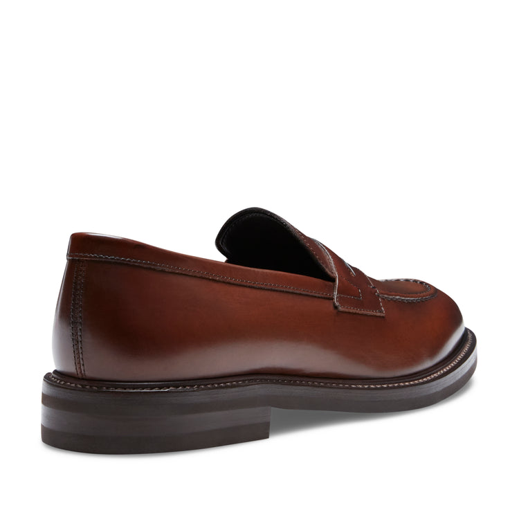 Mocasín de piel de color marrón para hombre