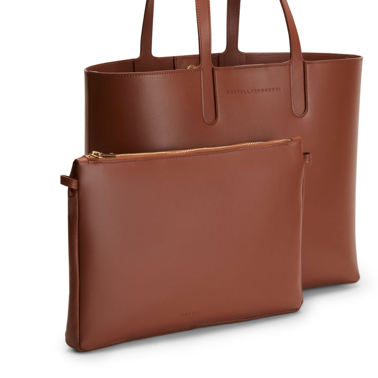 Nelly leather shopping bag