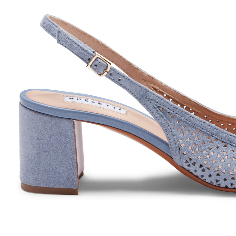 Sandalo sling back in suede