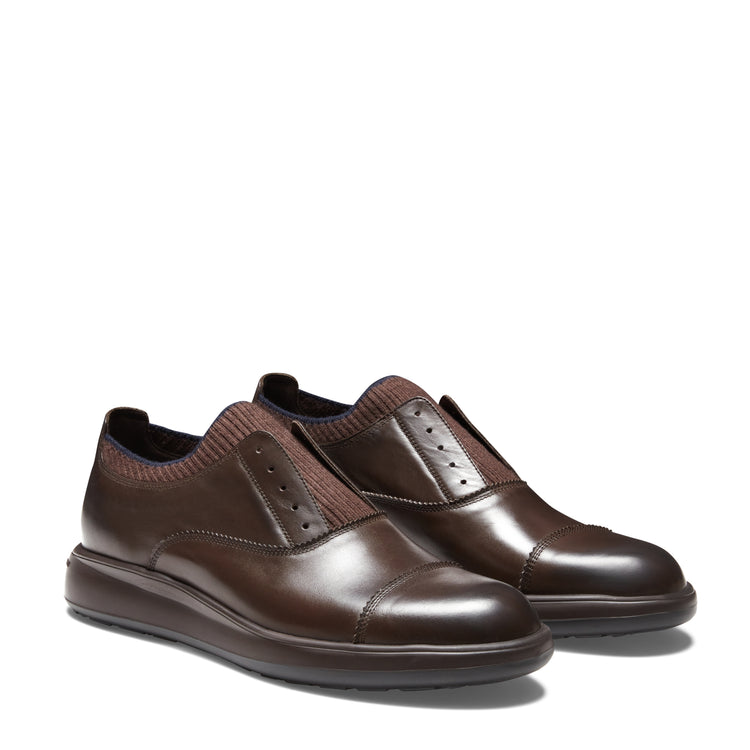 Men's ebony leather Oxford shoe