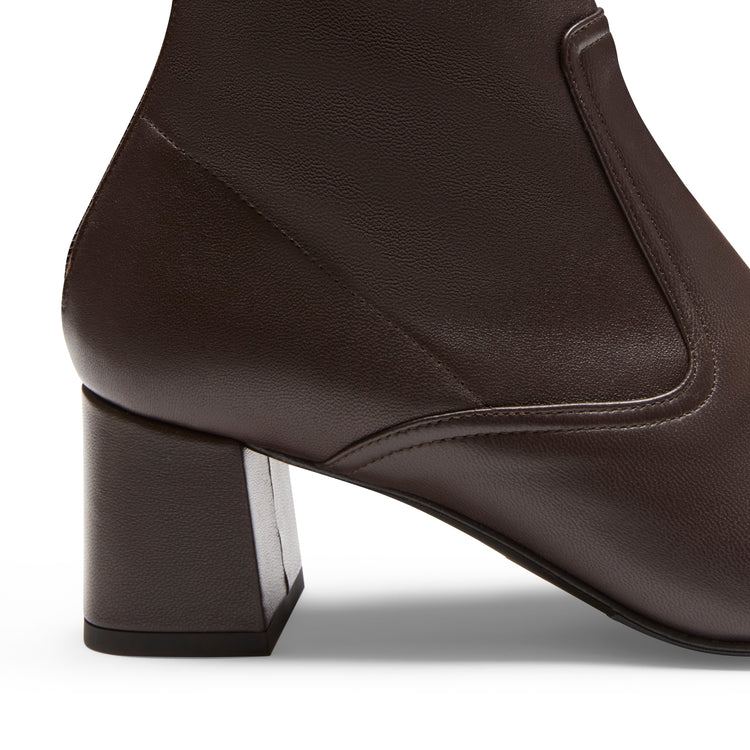 Stivaletto in pelle da donna marrone