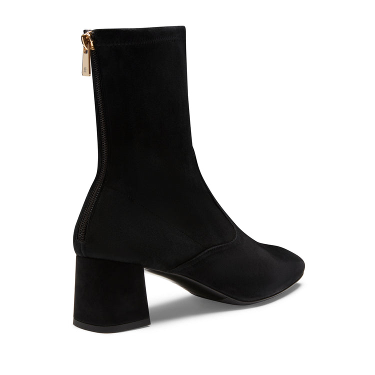 Stivaletto con zip in suede da donna nero