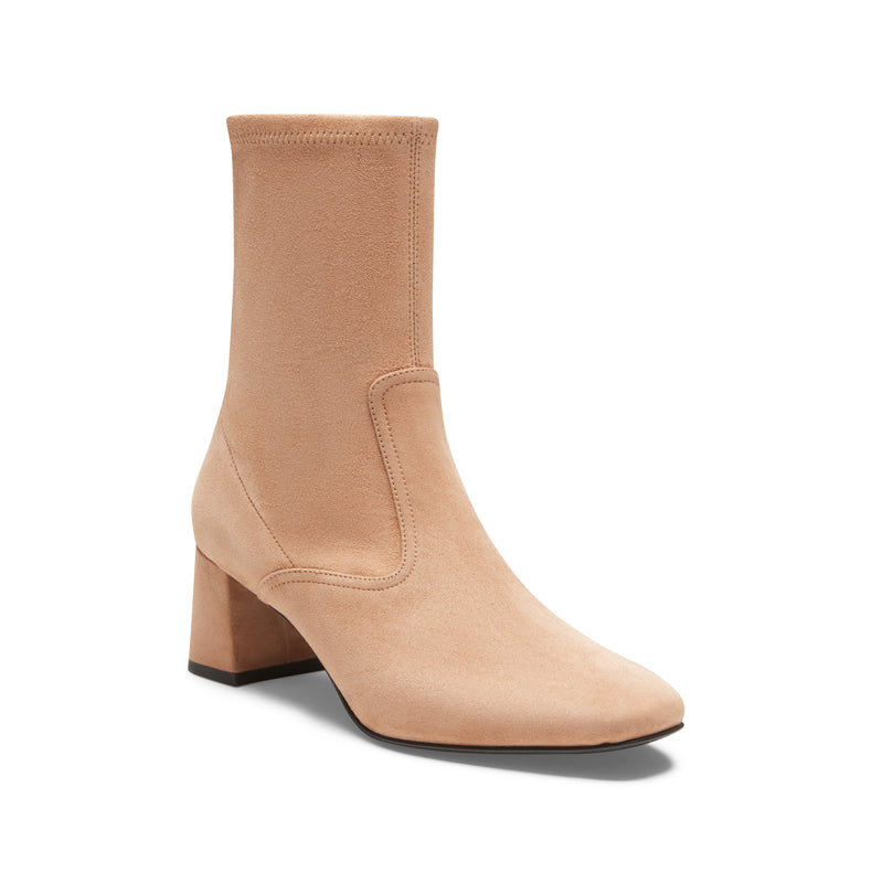 Stivaletto in suede da donna beige