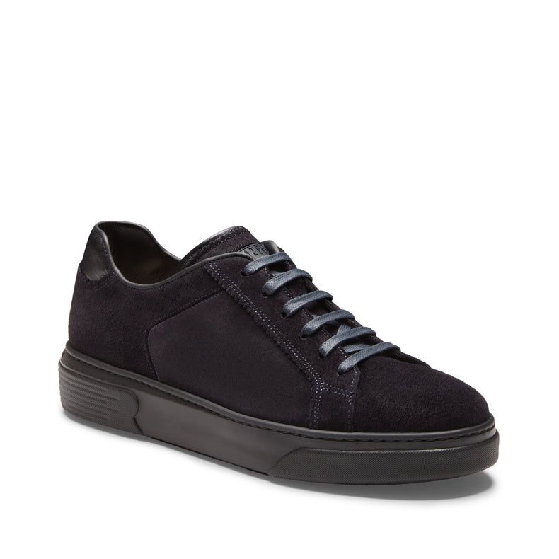 Sneaker in suede da uomo blu marine