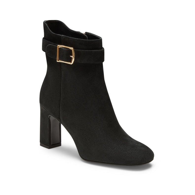 Stivaletto in suede da donna nero