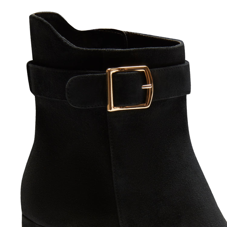 Stivaletto in suede da donna nero