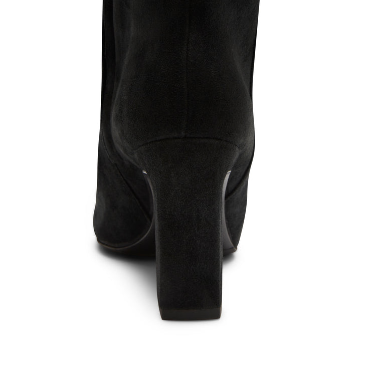 Stivaletto in suede da donna nero