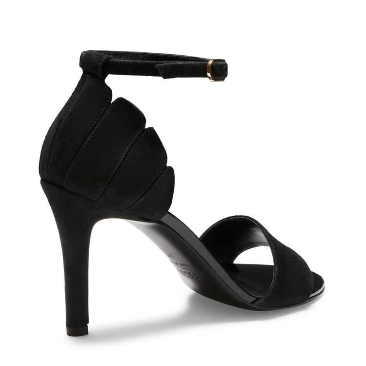 Sandalo tacco alto in suede nero
